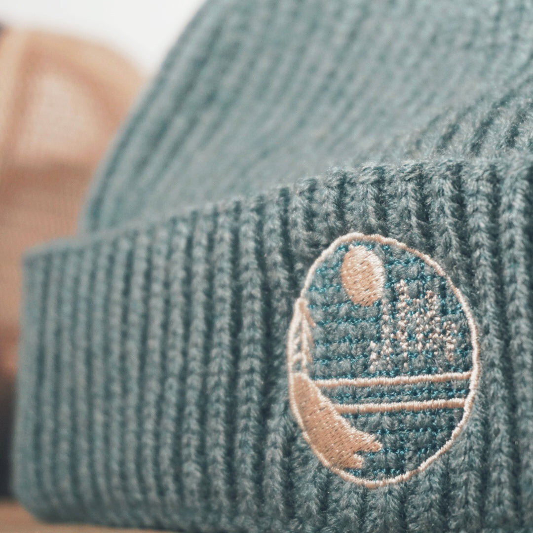 Beanie, hat, Ethical fashion South Devon, sustainable beachwear, Ethical clothing UK, tee, the cove, Clothing for ocean lovers, Sustainable casual wear, Marine life-inspired clothing, Coastal lifestyle wear, unisex,