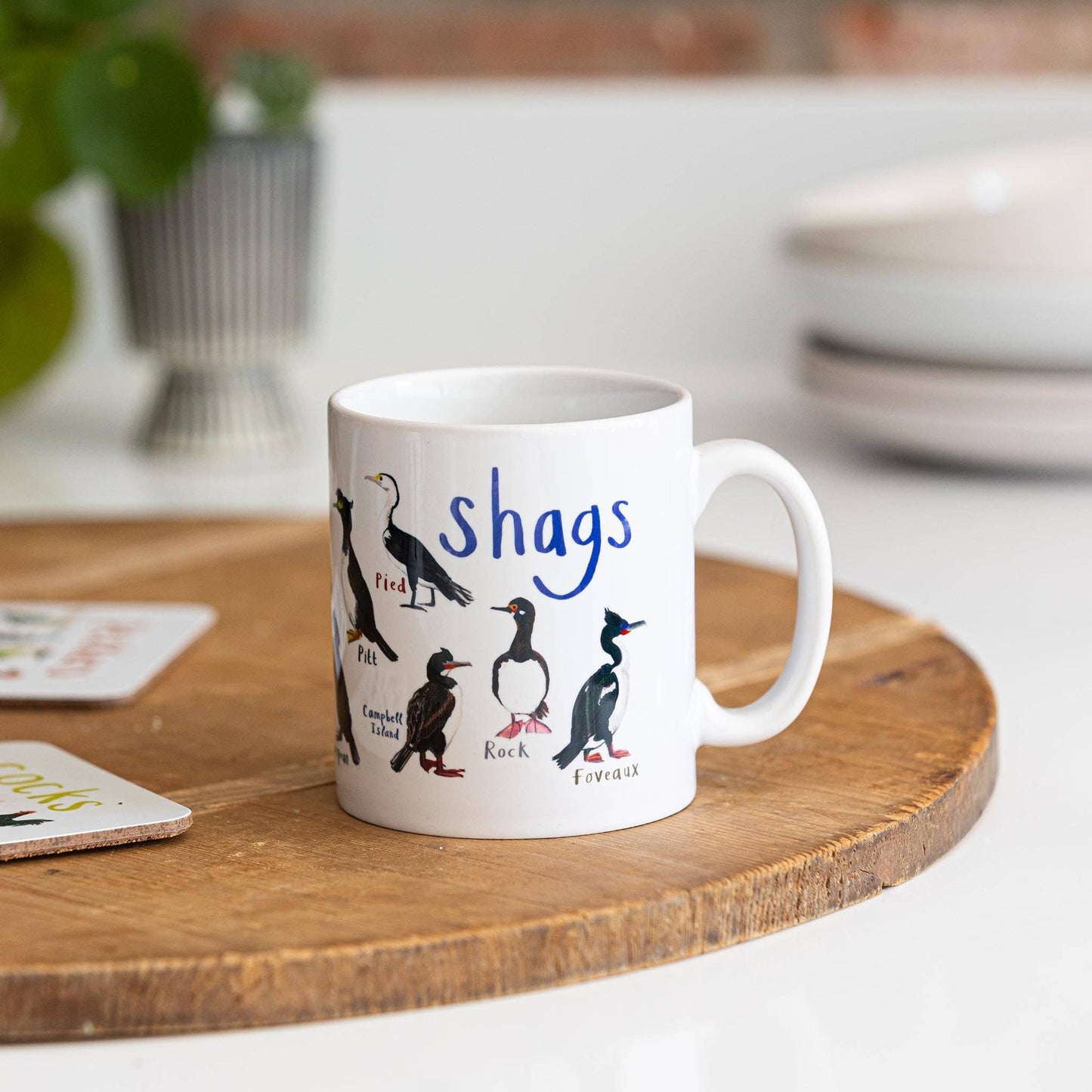 Shags Ceramic Bird Pun Mug