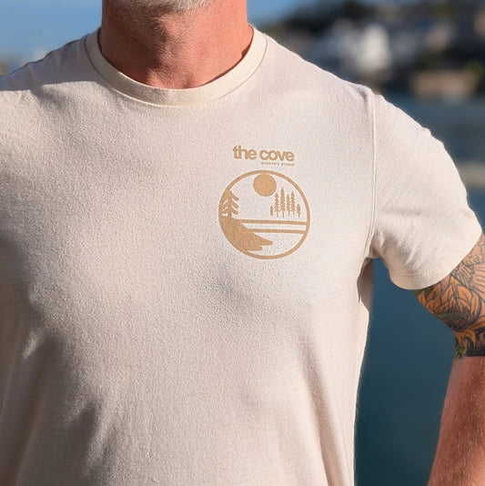 Organic cotton t-shirt, cuttlefish, natural, cream, Ethical fashion South Devon, sustainable beachwear, Ethical t-shirts UK, tee, Clothing for ocean lovers, Sustainable casual wear, Marine life-inspired clothing, Coastal lifestyle wear, unisex, mens, womens,