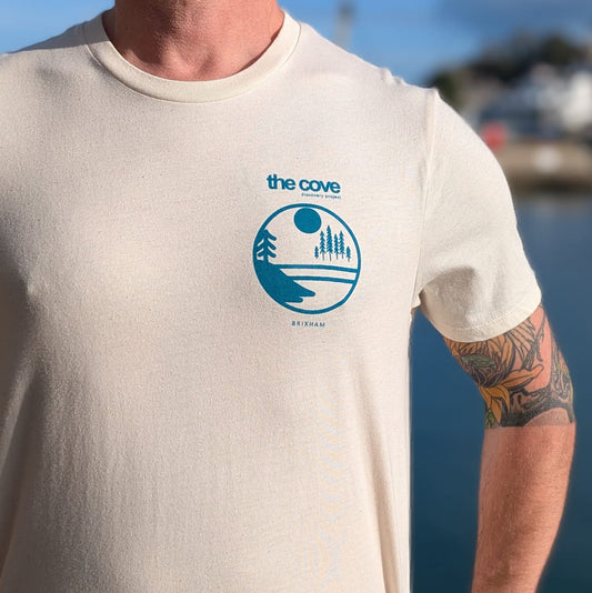 Organic cotton t-shirt, natural, white, cream, Ethical fashion South Devon, sustainable beachwear, Ethical t-shirts UK, tee, Clothing for ocean lovers, Sustainable casual wear, Marine life-inspired clothing, Coastal lifestyle wear, unisex, mens, womens,