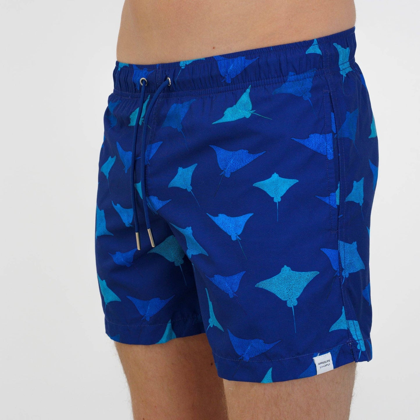 Mens Blue Manta Ray Swimshorts