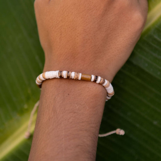 Nusa Lembongan Wood Bead Surf Bracelet