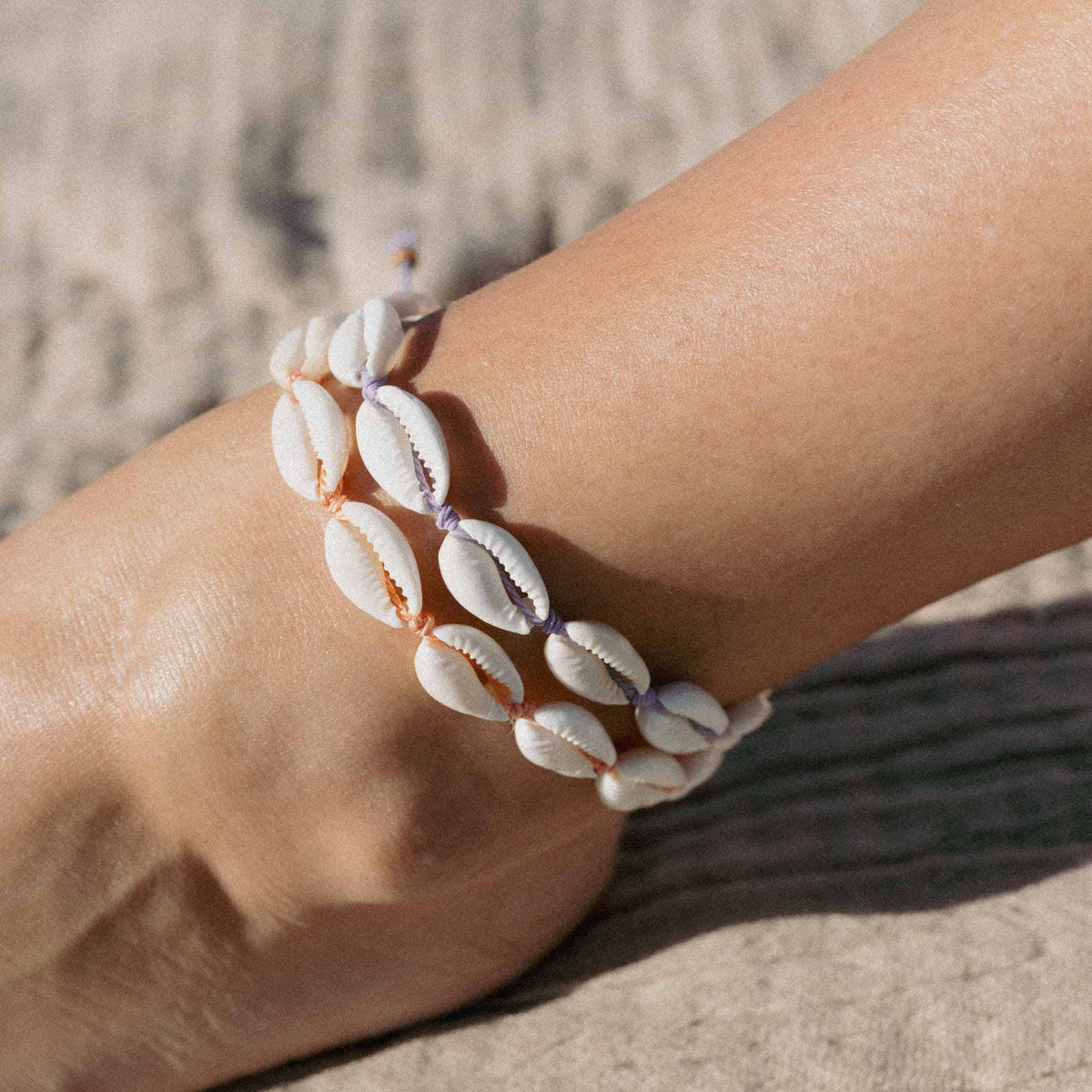 Livadi Beaded Anklet, Adjustable Surf Ankle Bracelet