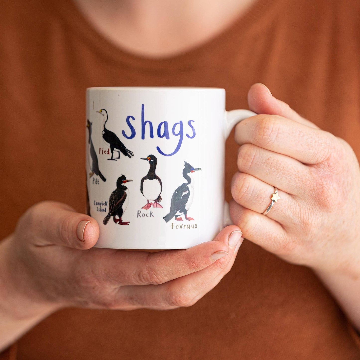 Shags Ceramic Bird Pun Mug