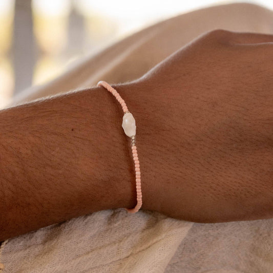 Mauna Loa Bracelet, Adjustable Dainty Beaded Bracelet