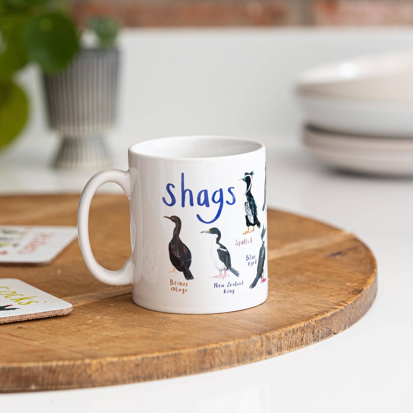 Shags Ceramic Bird Pun Mug
