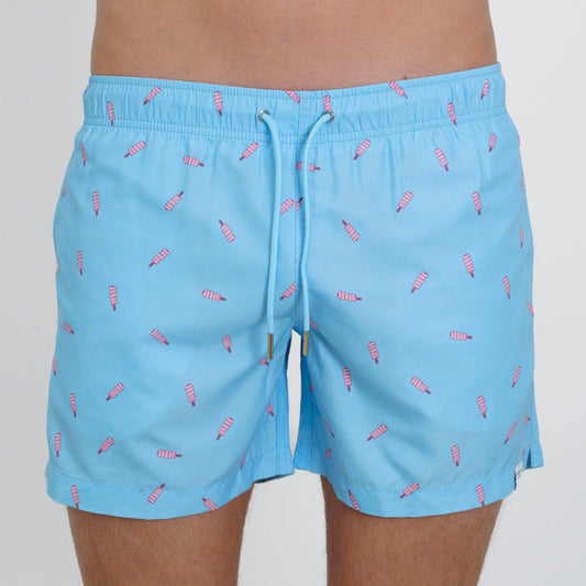 Mens Blue Twister Lollies Swimshorts
