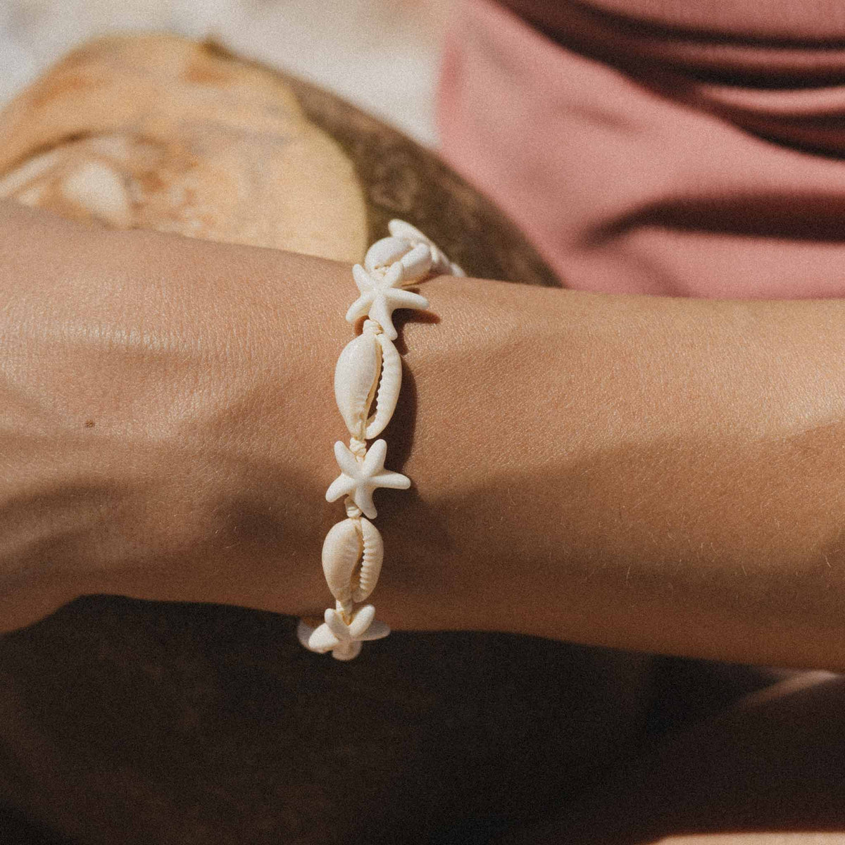 Kahakai Star Beaded Bracelet, Adjustable Surf Bracelet