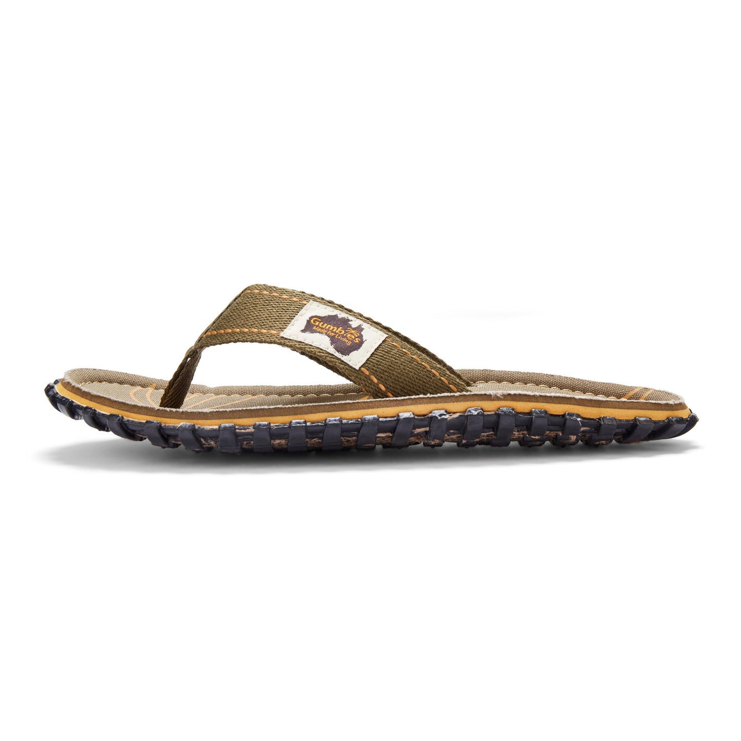 Gumbies Islander Flip Flops | Men’s Palm Leaf Khaki