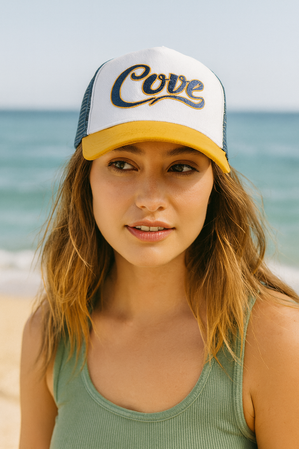 Cove Retro Trucker Cap - Mustard Edition