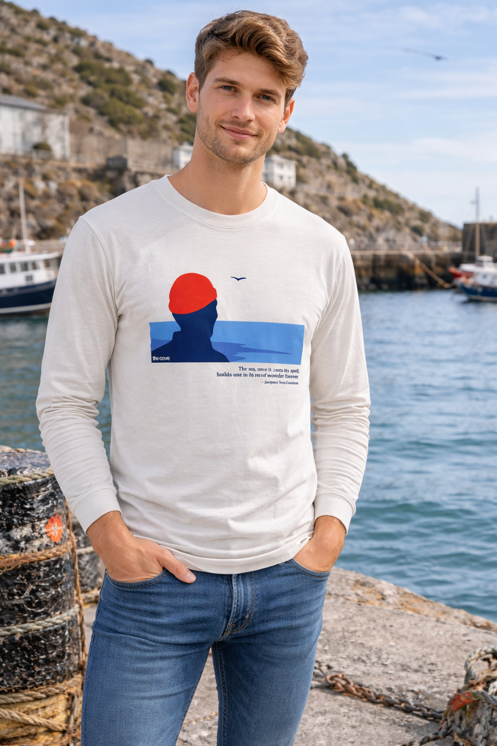 Jacques Cousteau 'Icons' Long Sleeve Men's/Unisex