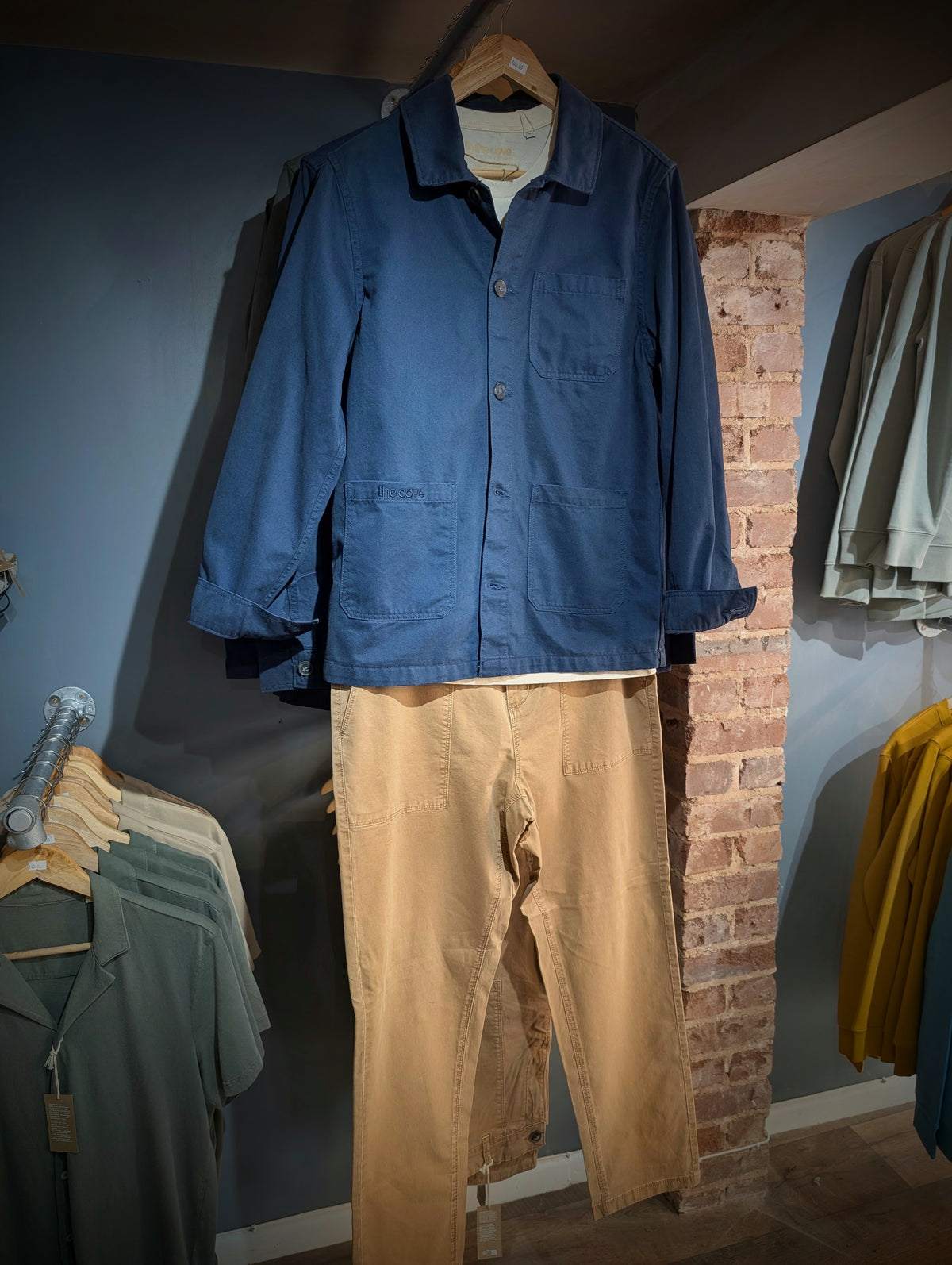 Mens organic cotton work trousers