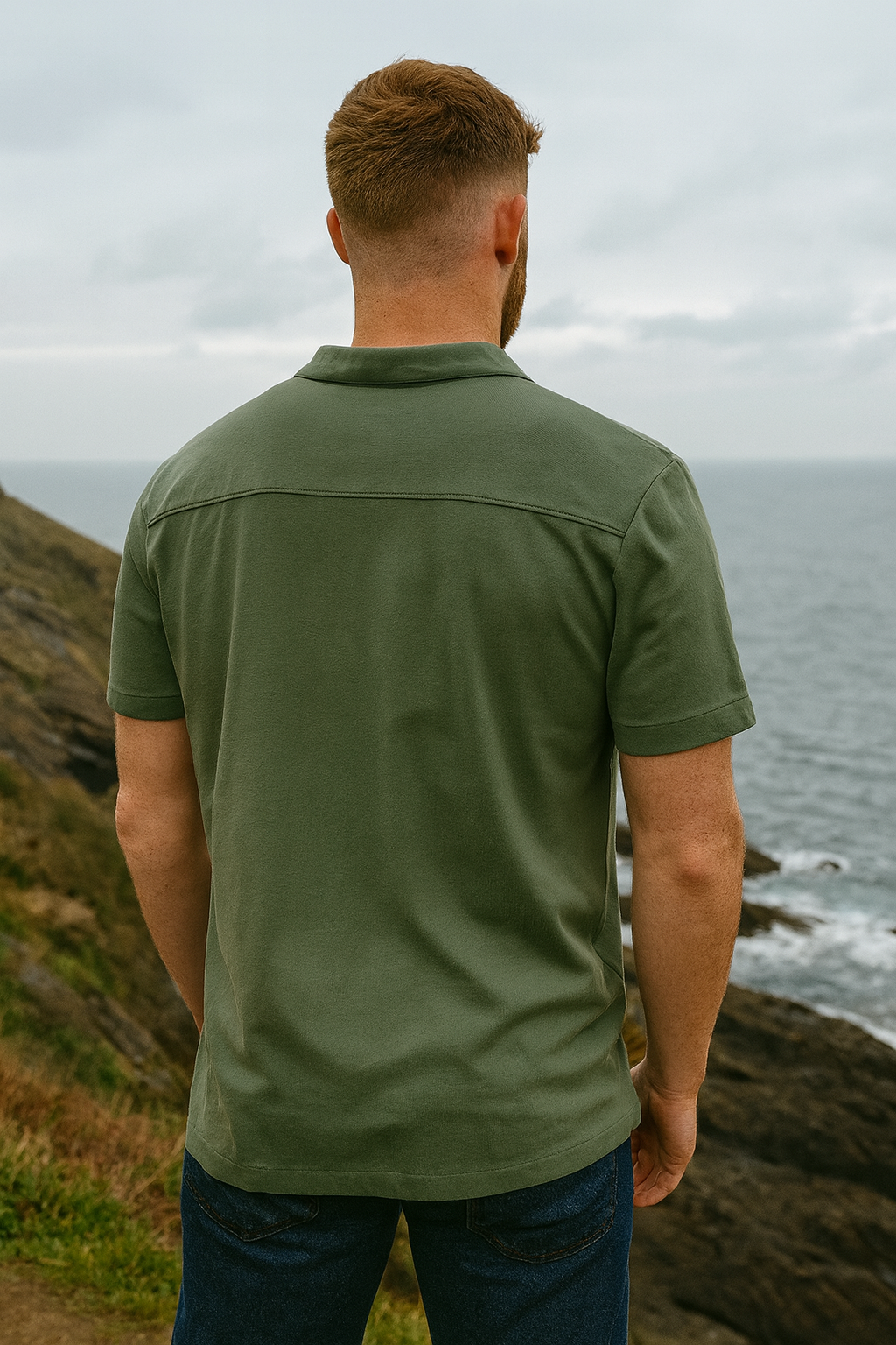 Men’s Organic Cotton Casual Bowling Style Shirt