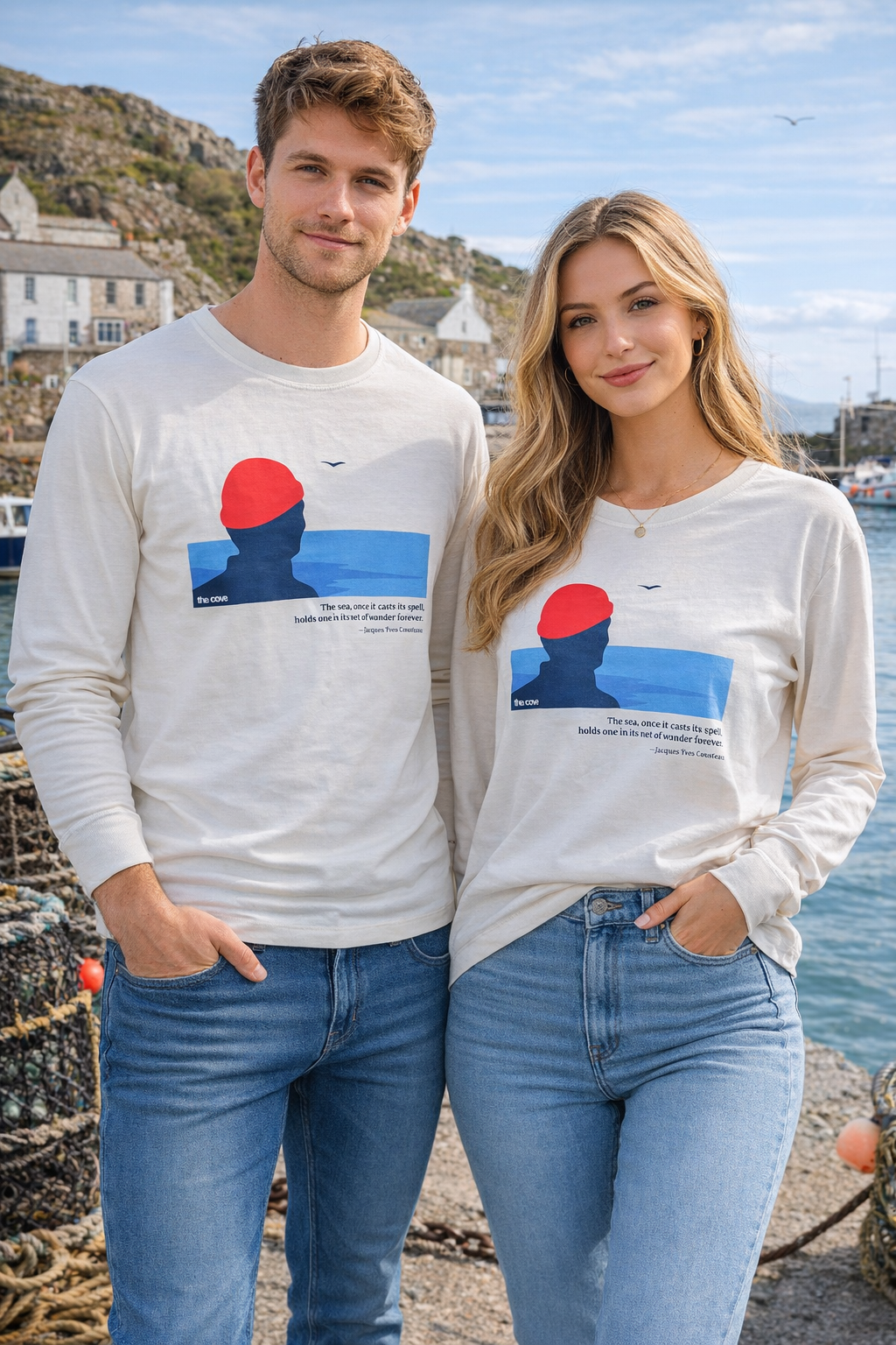 Jacques Cousteau 'Icons' Long Sleeve Men's/Unisex