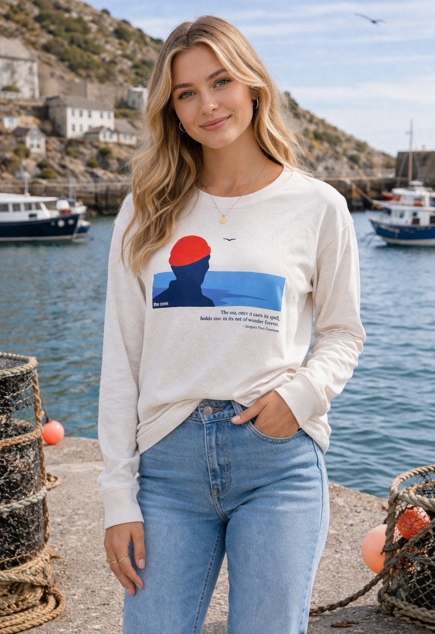 Jacques Cousteau 'Icons' Long Sleeve Men's/Unisex