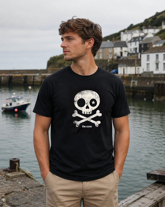 The Cove Skull & Crossbones Men's/Unisex T Shirt | Brixham Pirate Festival Edition