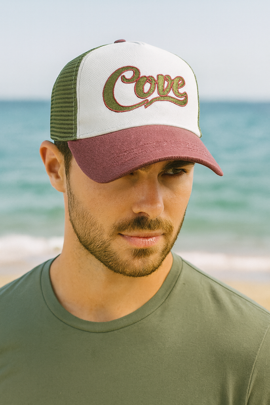 Cove Retro Trucker Cap - Red Edition